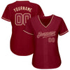 Maxcorners Custom Crimson Crimson-Cream Authentic Baseball Jersey LM2605