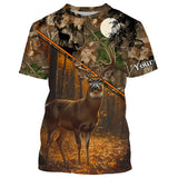 Maxcorners Personalized Deer Hunting Camouflage Customized Name All over printed Shirt, Gift For Hunter LM2608
