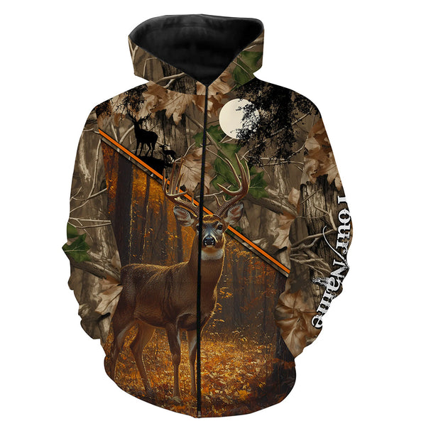 Maxcorners Deer Hunting Camouflage For Hunter Custom Name Shirt 3D All Over Printed Clothes