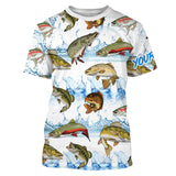 Maxcorners Pattern Freshwater Fishing Customize Name 3D Shirts