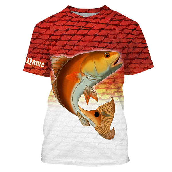 Maxcorners Redfish Customize Name 3D Shirts