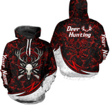 Maxcorners Personalized Deer Hunting Shirts Custom Camouflage Style Trendy Hunters Clothing For Men And Women | Red LM2608