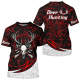 Maxcorners Personalized Deer Hunting Shirts Custom Camouflage Style Trendy Hunters Clothing For Men And Women | Red LM2608