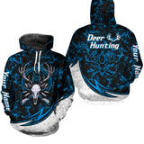 Maxcorners Personalized Deer Hunting Shirts Custom Camouflage Style Trendy Hunters Clothing For Men And Women | Blue LM2608