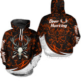 Maxcorners Personalized Deer Hunting Shirts Custom Camouflage Style Trendy Hunters Clothing For Men And Women | Orange LM2608