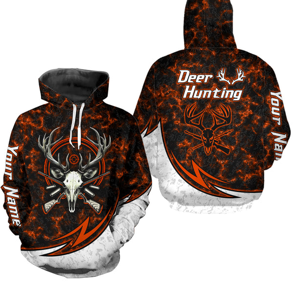 Maxcorners Personalized Deer Hunting Shirts Custom Camouflage Style Trendy Hunters Clothing For Men And Women | Orange LM2608