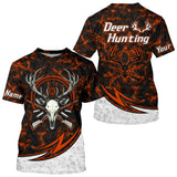 Maxcorners Personalized Deer Hunting Shirts Custom Camouflage Style Trendy Hunters Clothing For Men And Women | Orange LM2608