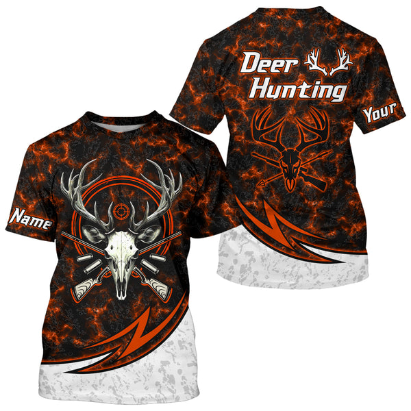 Maxcorners Personalized Deer Hunting Shirts Custom Camouflage Style Trendy Hunters Clothing For Men And Women | Orange LM2608
