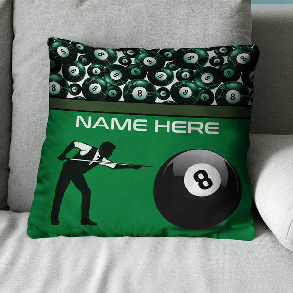 Maxcorners Playing 8-Ball Billiards Custom Pillow