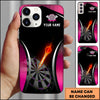 Maxcorners Darts Flaming Dartboard Personalized Name 3D Phone Case