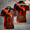 Maxcorners Darts Fire Phoenix Dartboard Flame Design Multicolor Customized Name, Team Name 3D Shirts