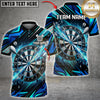 Maxcorners Darts Electric Blue Dartboard & Flying Darts Multicolor Customized Name, Team Name 3D Shirts