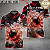 Maxcorners Bowling Purple Strike Explosion Bowling Ball Multicolor Customized Name, Team Name 3D Shirts