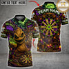Maxcorners Darts & Halloween Pumpkin Dartboard Haunted House Graphic Multicolor Customized Name, Team Name 3D Shirts