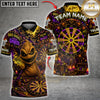 Maxcorners Darts & Halloween Pumpkin Dartboard Haunted House Graphic Multicolor Customized Name, Team Name 3D Shirts