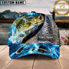 Maxcorners Fishing Cap Water Splash Fish Scale Pattern, Multicolor Customized Name 3D Cap