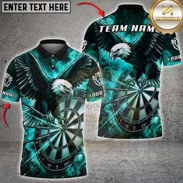 Maxcorners Darts Shirt Eagle Dartboard Lightning Design, Multicolor Customized Name, Team Name 3D Shirts