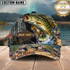 Maxcorners Fishing Snake Skin Stitched River Bed Rocks Water Splash Graphic Customized Name 3D Cap