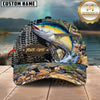 Maxcorners Fishing Snake Skin Stitched River Bed Rocks Water Splash Graphic Customized Name 3D Cap