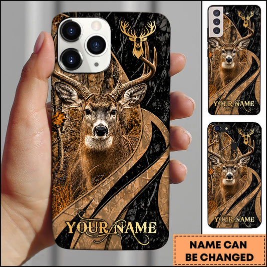 Maxcorners  Hunting Woodland Camo Personalized Name 3D Phone Case