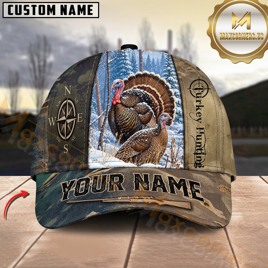 Maxcorners Hunting Winter Forest Personalized 3D Cap