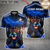 Maxcorners Bowling Crown Bowling Ball Character Lightning Design Multicolor Customized Name, Team Name 3D Shirts