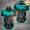 Maxcorners Bowling Crown Bowling Ball Character Lightning Design Multicolor Customized Name, Team Name 3D Shirts