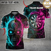 Maxcorners Darts Split Element Skull Multicolor Customized Name, Team Name 3D Shirts
