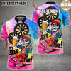 Maxcorners Darts Beer Time Skeleton Multicolor Customized Name, Team Name 3D Shirts