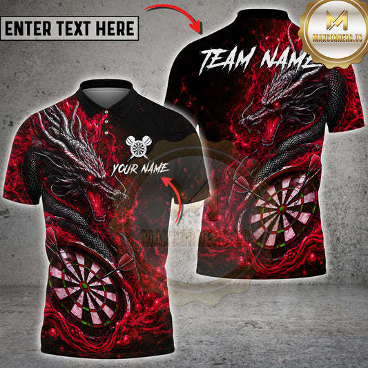 Maxcorners Darts Mythical Dragon Dart Champion Multicolor Customized Name, Team Name 3D Shirts