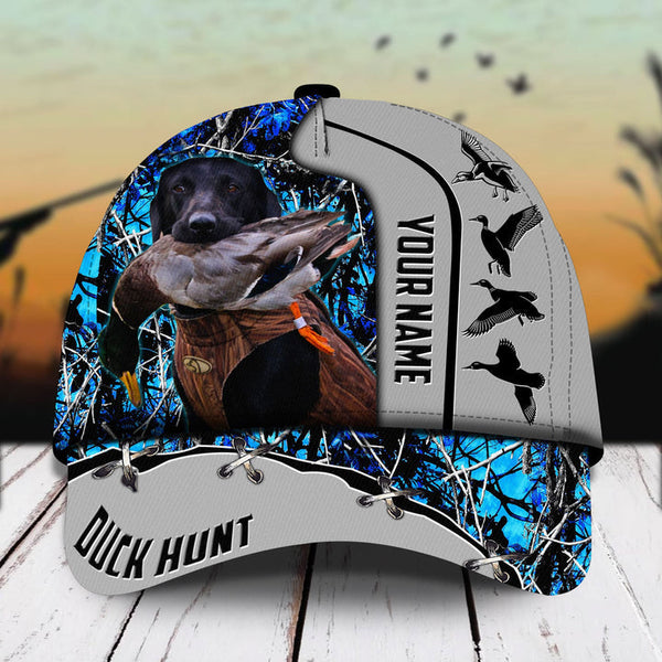 Maxcorners Dog Hunter Camo Pattern 3D Multicolor Personalized Cap