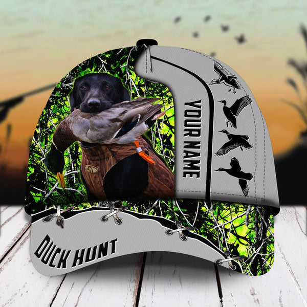 Maxcorners Dog Hunter Camo Pattern 3D Multicolor Personalized Cap