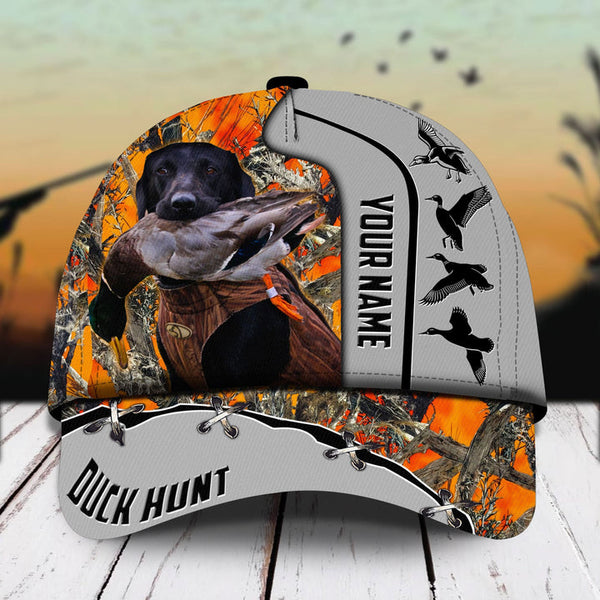 Maxcorners Dog Hunter Camo Pattern 3D Multicolor Personalized Cap