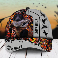 Maxcorners Dog Hunter Camo Pattern 3D Multicolor Personalized Cap