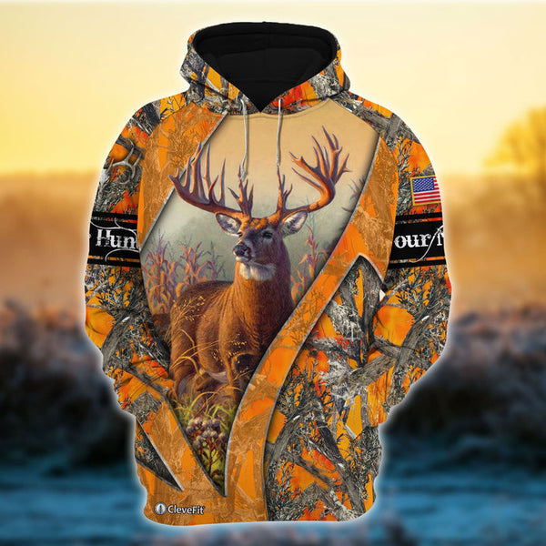 Maxcorners The Best Deer Premium Hunting Personalized Name 3D Shirt