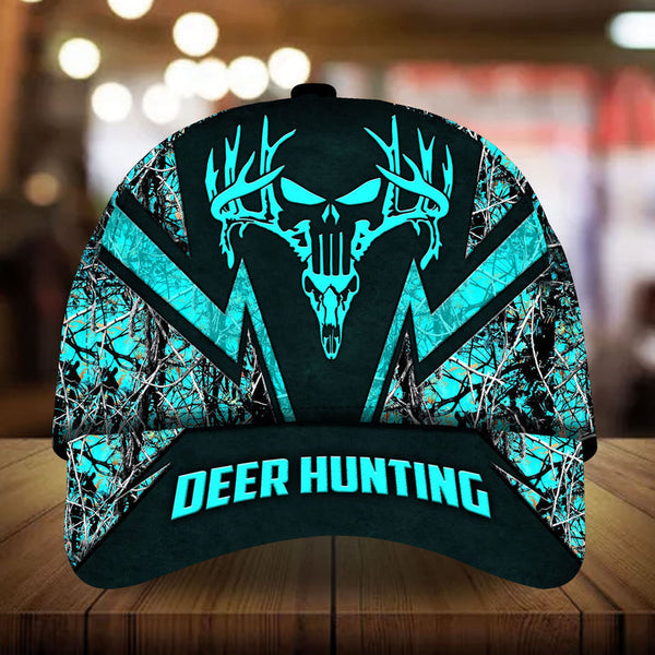 Maxcorners The Best Deer Hunting Skull Deer Pattern 3D Multicolor Cap