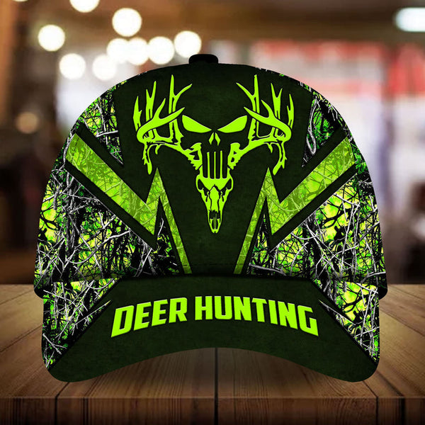 Maxcorners The Best Deer Hunting Skull Deer Pattern 3D Multicolor Cap