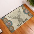 Maxcorners Personalized Hunting Rubber Doormat, Deer Hunter Hunting Bohemian Mandala Welcome Doormat, Custom Name Indoor Outdoor Door Mat, Home Decor
