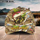 Maxcorners Personalized Salmon Fishing Pattern Classic 3D Cap