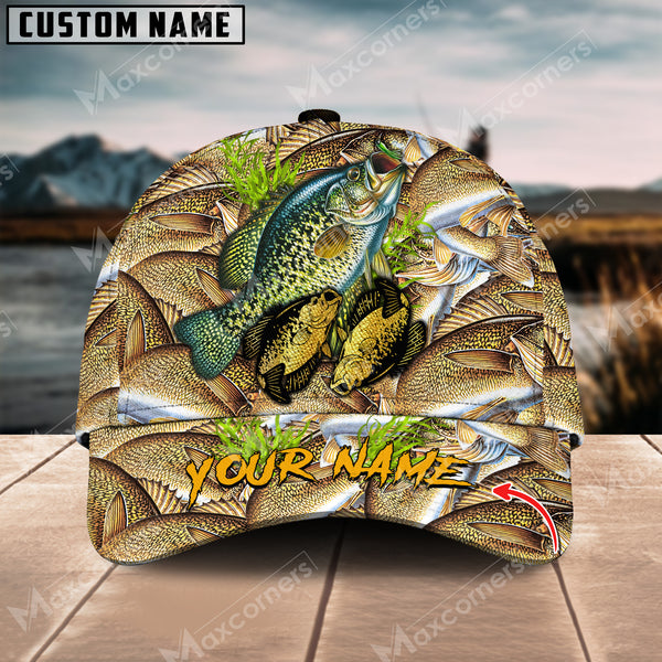 Maxcorners Personalized Crappie Fishing Pattern Classic 3D Cap