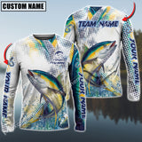 Maxcorners Tuna Fishing Water Sport Jersey Personalized Name, Team Name Long Sleeve Shirt