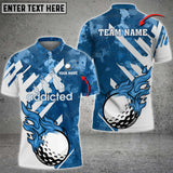 Max Corner Customized Name Addicted Fire Golf Ball Multicolor Sport Jersey Pattern Custom 3D Polo Shirt