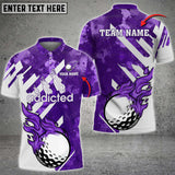 Max Corner Customized Name Addicted Fire Golf Ball Multicolor Sport Jersey Pattern Custom 3D Polo Shirt