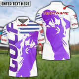 Maxcorners Sport Jersey Skin Golf Ball Golf Lover Shadow Art US Flag Multicolor Option Customized Name 3D Shirt