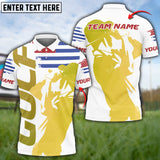Maxcorners Sport Jersey Skin Golf Ball Golf Lover Shadow Art US Flag Multicolor Option Customized Name 3D Shirt
