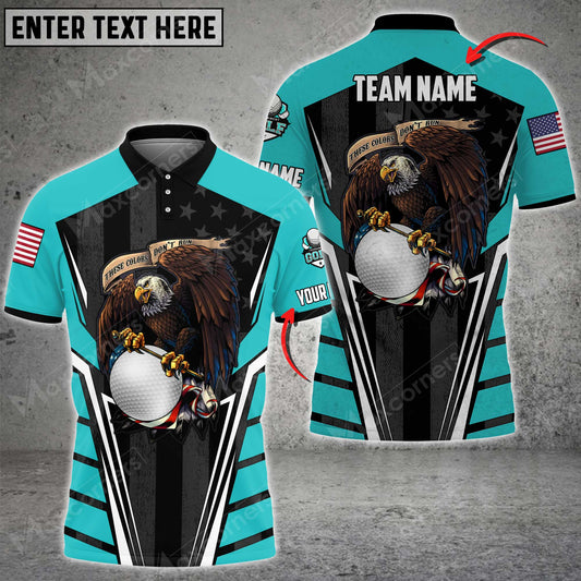 Maxcorners Sport Jersey Eagle Golf Ball Golf Lover Multicolor Option Customized Name 3D Shirt