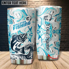 Maxcorners Walleyes Fishing Color Salt Water Pattern Tumbler Customize Name