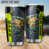 Maxcorners Bass Fishing Green Line Tumbler Customize Name