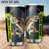 Maxcorners Walleyes Fishing Green Line Tumbler Customize Name