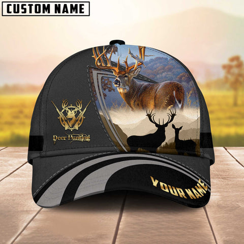 Maxcorners Majestic Deer Hunting Multicolor Personalized Name 3D Cap